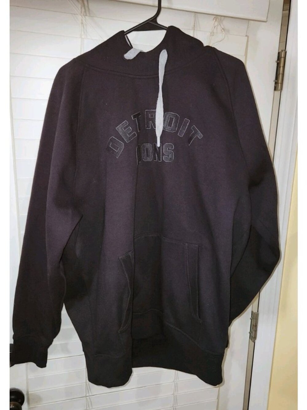 DETROIT LION Hoodie Mens Medium Black NFL Pullover XL